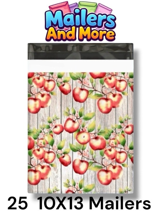 Mailers And More Other - 25 10X13 Poly Mailers Apple and Blossoms, Shipping Envelopes PRICE IS FIRM
